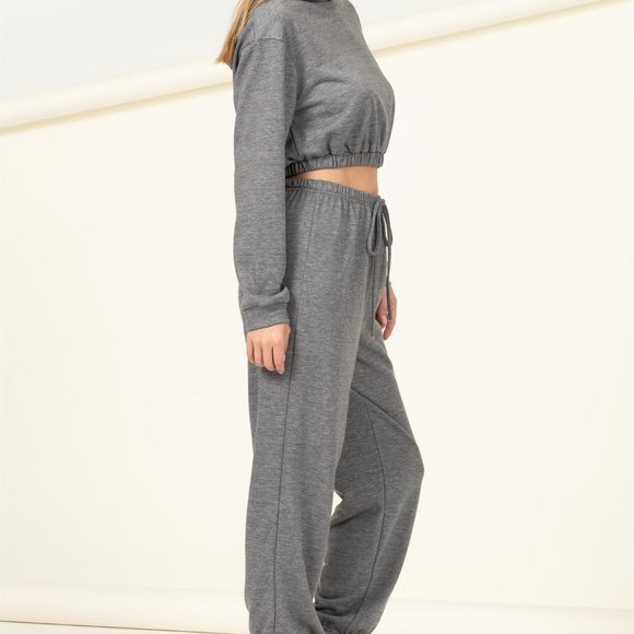 CROPPED SWEATSHIRT MATCHING SET - Picture 2 of 5